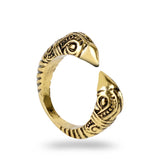 Retro Viking Open Raven Head Ring For Men Punk Adjustable Dragon Finger Rings Norse Runes Nordic Talisman Amulet Jewelry Gift