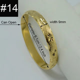 Anniyo (One Piece) Wholesale Dubai Bangle Jewelry Gold Plated Ethiopian Bracelet Openable for Women African Arab Wedding #001802