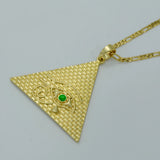 Anniyo Egyptian Pyramid Pendant Necklaces for Women Men Egyptians Eye Of Horus Jewelry Egypt Eye Amulet Hieroglyphics #019306
