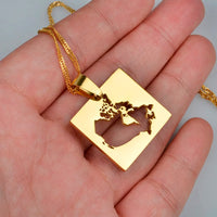 Anniyo 2.6cm Canada Map Pendant Necklaces for Women Jewelry Country Maps of Canadian Chain  #021321