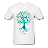 Men Tshirt Om Tree Of Life T Shirt Black T-shirt Europe Tops Tees Cotton Fabric Slim Fit Thanksgiving Day Clothes Birthday Gift