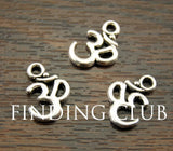 50 pcs Metal Alloy OM Aum Ohm Mantra Sign Charm Pendant 15x10mm Fit Jewelry Making