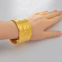 Anniyo Weight About 83g Gold Plated Bracelet Papua New Guinea Cuff Bangles for Women Men Jewelry PNG  #097206