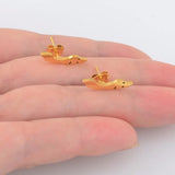 Anniyo Small Curacao Islands Map Stud Earrings Gold Color & Stainless Steel Jewelry Maps  @051921