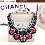 Chokers Crystal Necklaces Brilliant Jewelry for Women,New Arrival 2014  Five plum Flower Woman Coat Collar Necklace