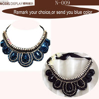 Chokers Crystal Necklaces Brilliant Jewelry for Women,New Arrival 2014  Five plum Flower Woman Coat Collar Necklace
