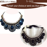Chokers Crystal Necklaces Brilliant Jewelry for Women,New Arrival 2014  Five plum Flower Woman Coat Collar Necklace