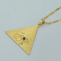 Anniyo Egyptian Pyramid Pendant Necklaces for Women Men Egyptians Eye Of Horus Jewelry Egypt Eye Amulet Hieroglyphics #019306