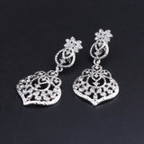 CYNTHIA New Fashion African Jewelry Set Dubai Silver Plated Bridal Necklace Earrings Set Crystal Indian Wedding Jewelry