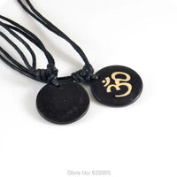 AUM OM Ohm Hindu Buddhist Hinduism Yoga India yak bone Carving Pendant Necklace Amulet Lucky Gift Tribal Fashion Jewelry