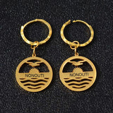 Anniyo Print Name/Customize Letter Kiribati Earrings for Women Girl Guam Hawaii Custom Name Earrings #061921
