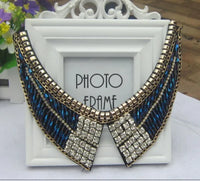 Chokers Crystal Necklaces Brilliant Jewelry for Women,New Arrival 2014  Five plum Flower Woman Coat Collar Necklace