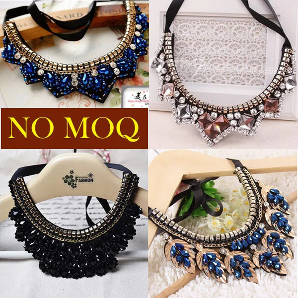 Chokers Crystal Necklaces Brilliant Jewelry for Women,New Arrival 2014  Five plum Flower Woman Coat Collar Necklace
