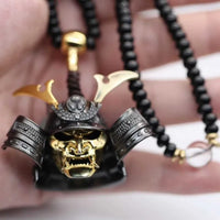 Robbery Ghost Warrior Japanese Samurai Undead Sterling Silver S925 Pendant Men and Women Domineering Necklace