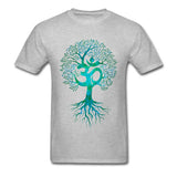 Men Tshirt Om Tree Of Life T Shirt Black T-shirt Europe Tops Tees Cotton Fabric Slim Fit Thanksgiving Day Clothes Birthday Gift