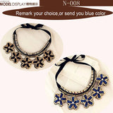 Chokers Crystal Necklaces Brilliant Jewelry for Women,New Arrival 2014  Five plum Flower Woman Coat Collar Necklace