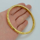 Anniyo 6.7cm Bangles for Women's,Small Charm Bangle Gold Color & Copper Bracelet Jewelry Birthday party Items #048302