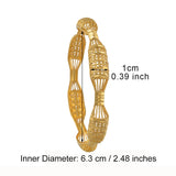 Anniyo 4PCS/LOT, Dubai Bangle Bracelet for Women Gold Plated Jewelry African Arab Wedding Bracelet  @088106M