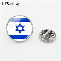 2018 New Indian Flag Clasp Pin Various Flags Pins Stainless Steel Art Lapel Pin Glass Cabochon Jewelry