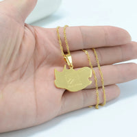Anniyo  3.3cm South Africa Map Necklaces Jewelry Gold Color Africa Countries Maps South Africans #001921