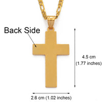 Anniyo Cross Pendant Necklaces for Women Men Gold Color Micronesia Marshall Island Crosses Religion African Jewelry #007509
