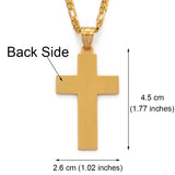 Anniyo Cross Pendant Necklaces for Women Men Gold Color Micronesia Marshall Island Crosses Religion African Jewelry #007509