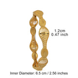Anniyo 4 Pieces/Lot Gold Color Bangle for Women Ethiopian Bracelets Middle East Dubai Wedding Jewelry African  @086506
