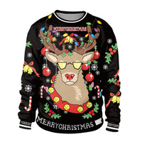 2025 Ugly Christmas Sweater For gift Santa Elf Funny Pullover Womens Mens Jerseys Party Birthday SnowmanXmas Sweatshirt