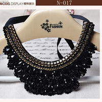 Chokers Crystal Necklaces Brilliant Jewelry for Women,New Arrival 2014  Five plum Flower Woman Coat Collar Necklace