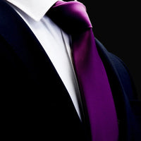 GUSLESON Quality Jacquard Woven Silk Solid Tie for Men 8cm Classic Plain Necktie Red Navy Gold Yellow Ties for Wedding Business