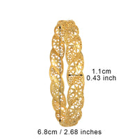 Anniyo 4Pieces/Lot, Ethiopian Gold Plated Wedding Bangle Women Dubai Bride Bracelet African Jewelry Middle East Items @088206
