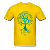 Men Tshirt Om Tree Of Life T Shirt Black T-shirt Europe Tops Tees Cotton Fabric Slim Fit Thanksgiving Day Clothes Birthday Gift