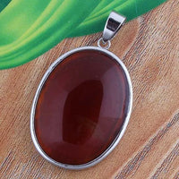 Crystal Quartz Oval Stone Pendant Natural Rose Quartz Tiger Eye Labradorite Agate Stone Pendant Wedding Decoration Charm Jewelry