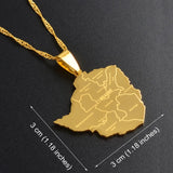 Anniyo Map of Zimbabwe With City Pendant Necklaces Silver Color/Gold Color Women Stainless Steel Zimbabweans Maps Chains #070921