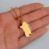 Anniyo Italy Sardinia Pendant and Necklace Silver Color/Gold Color Trendy Italian Sardegna/Sardaigne Jewelry #015021