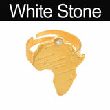 Ancient African Map Ring for Women Girls Silver Color/Gold Color Africa adjustable Maps Ring With Rhinestone #141206