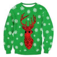 New Unisex Men Women 2026 Ugly Christmas Sweater For Holidays Santa Elf Christmas Printed Novelty Autumn Winter Blouses Clothing