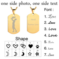 Nextvance Stainless Steel Personalized Engraved Necklace Custom Photo Name Pendant Necklaces For Children Birthday Gift