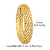 Anniyo 6CM/2.36 Inch Dubai Bangle for Women Girls Wedding Party Ethiopian Bracelet African Arab Jewelry @990006