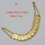 Anniyo Gold Color Money Coin Bracelet Islamic Muslim Arab Coins Bracelet for Women Men Middle Eastern Jewelry African @@