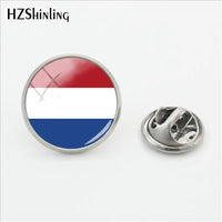2018 New Indian Flag Clasp Pin Various Flags Pins Stainless Steel Art Lapel Pin Glass Cabochon Jewelry