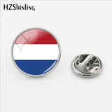 2018 New Indian Flag Clasp Pin Various Flags Pins Stainless Steel Art Lapel Pin Glass Cabochon Jewelry