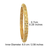 Anniyo 4PCS/Lot Ethiopian Bride Bangle for Women Gold Color Wholesale Dubai Bracelet African Arab Jewelry Fancy  @086106