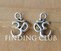 50 pcs Metal Alloy OM Aum Ohm Mantra Sign Charm Pendant 15x10mm Fit Jewelry Making