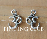 50 pcs Metal Alloy OM Aum Ohm Mantra Sign Charm Pendant 15x10mm Fit Jewelry Making