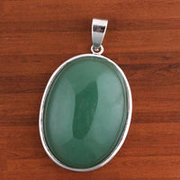 Crystal Quartz Oval Stone Pendant Natural Rose Quartz Tiger Eye Labradorite Agate Stone Pendant Wedding Decoration Charm Jewelry