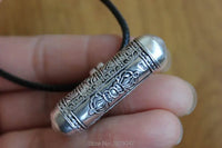 SL027 Tibetan 925 sterling silver Prayer box Pendants Tibet Eight Auspicious Cylinder GAU Box Amulet Handmade Nepal Jewelry