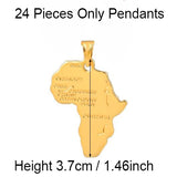 Anniyo Wholesale Bulk Africa Map Charms Pendant Gold Color Jewelry Women Men Ethiopian Nigeria Kenya South Africa Congo #132006