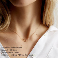 e-Manco Minimalist Choker Necklace Simple Stainless Steel Necklace for Women Round Circle Pendant Necklace 9MM/11MM/15MM/20MM