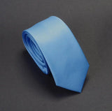 GUSLESON Men Solid Navy Blue Classic Ties for Bridegroom Green Color 6cm Slim Neck Ties for Wedding Tie Skinny Groom Tie for Men